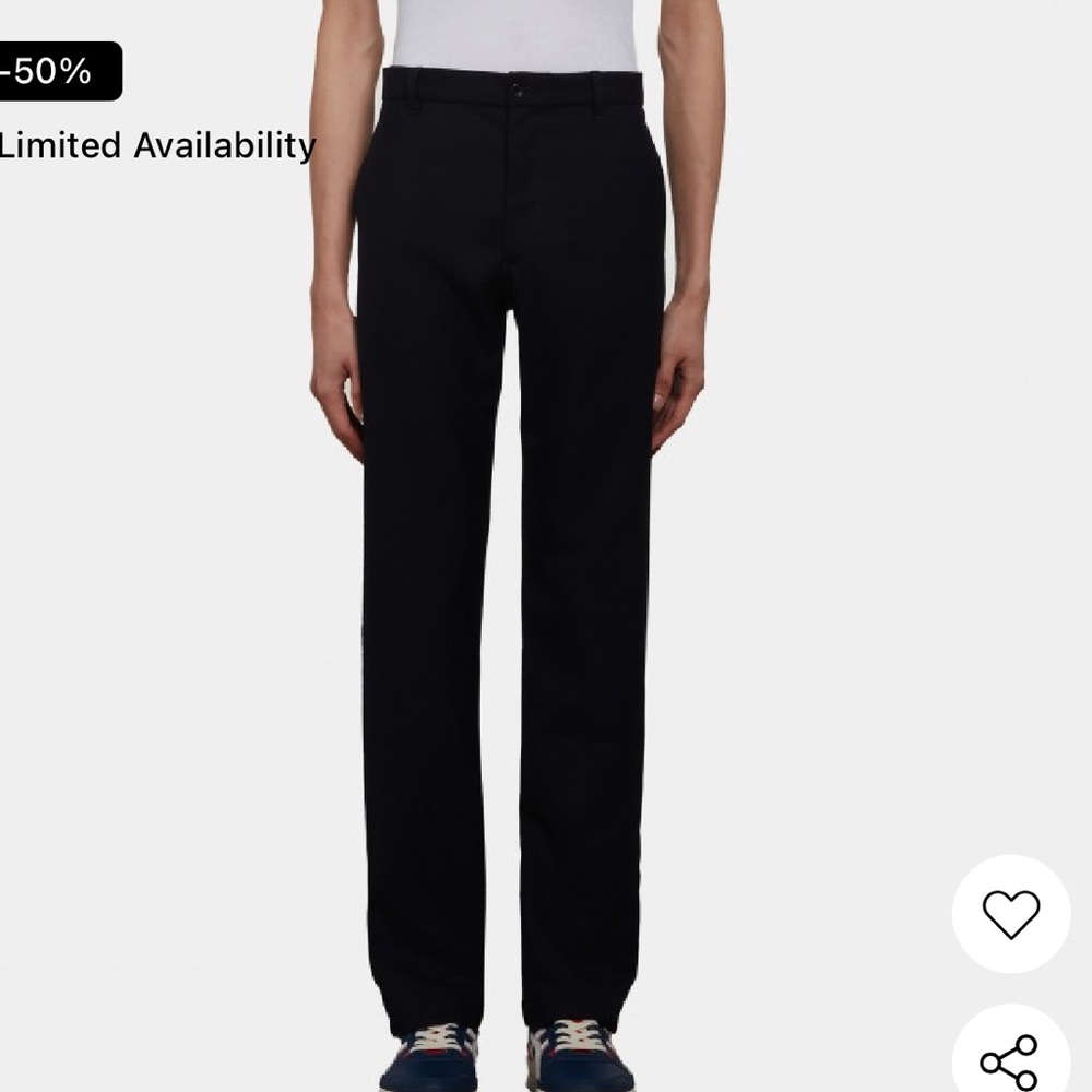 Comme Des Garçons SHIRT Men’s 100% Wool Suit Pant Trousers Medium Black NWT NEW